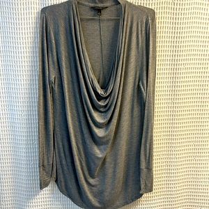 2/$15 EUC Banana Republic Gray Draped Long Sleeve Top - L